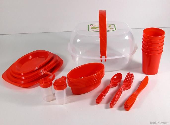 plastic camping picnic knife box set