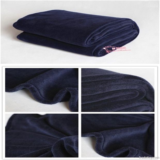 Solid Color Coral/Flannel Fleece Blanket