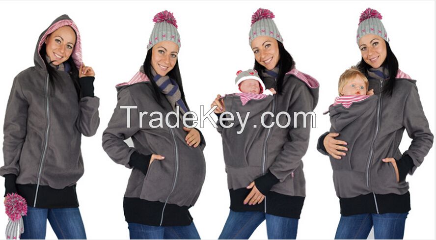 2016 hot sale plain 100%combed cotton baby carrier hoody loading/baby clothes/baby wear