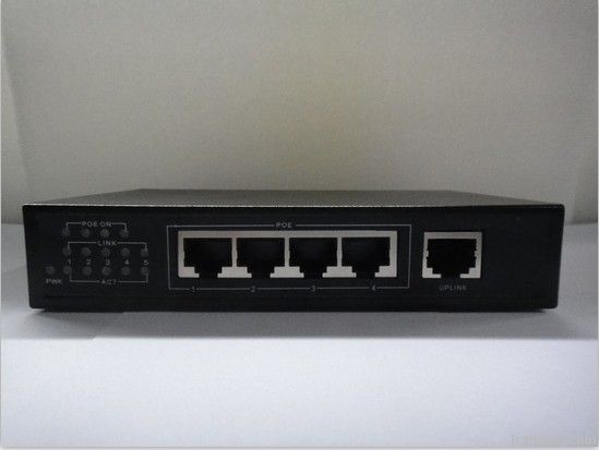 4+1 gigabit high power PoE switch