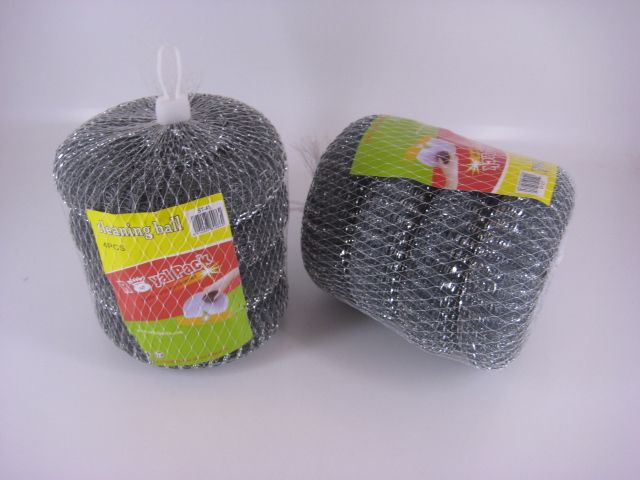 4PK 40g Stainless Galvanized Steel Scourer In Net Bag