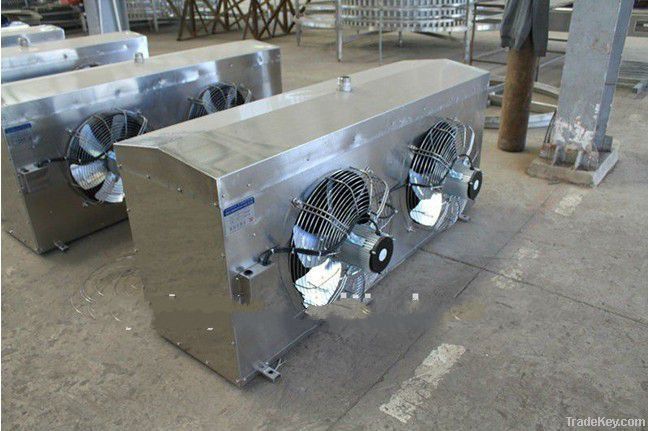 Hot gas deforst ammonia evaporator air cooler