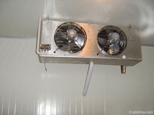 Hot gas deforst ammonia evaporator air cooler