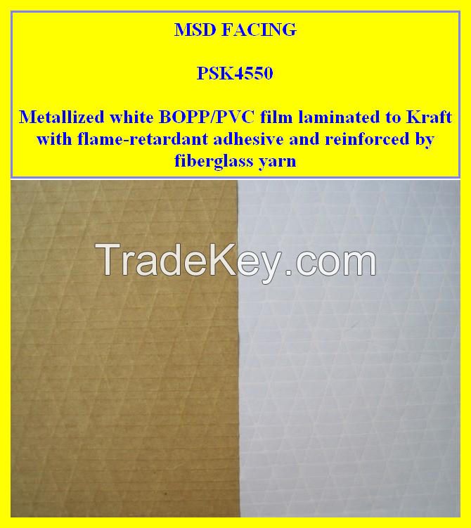 BOPP coated foil Laminated to Kraft with Flame-Retardant Adhesiv