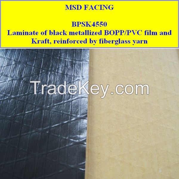 BOPP coated foil Laminated to Kraft with Flame-Retardant Adhesiv