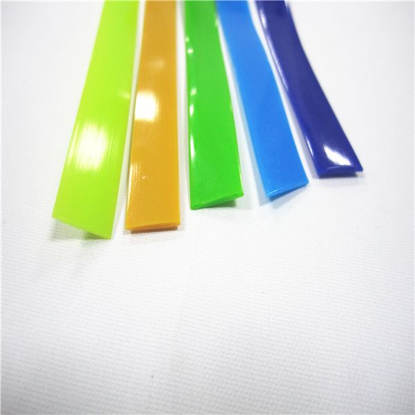 clear/colored pvc strap, clear coating with film inside strap