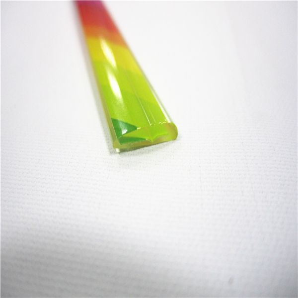 clear/colored pvc strap, clear coating with film inside strap