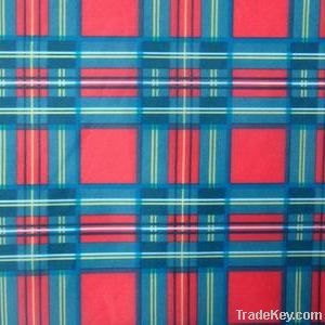 Plaid Polyester Taffeta Fabric