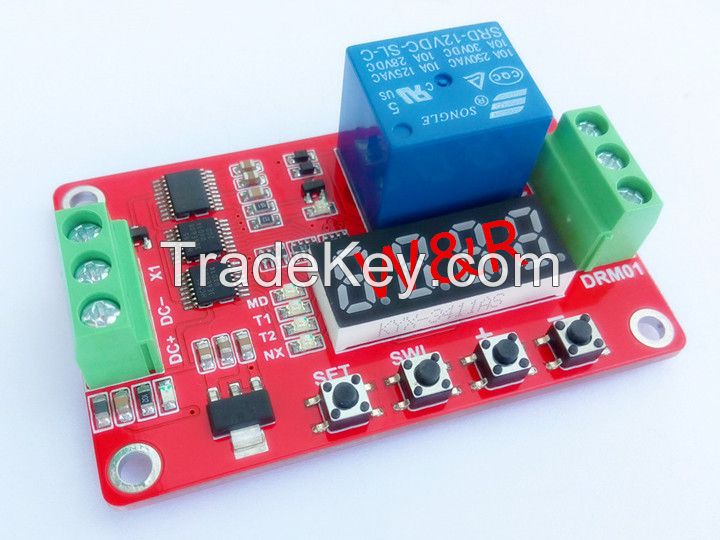 Timer Module12V DC Multifunction Self-lock Relay PLC Cycle  Delay Time Switch 1channel