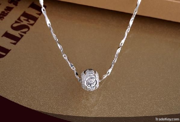 925 pure silver necklace and transfer bead