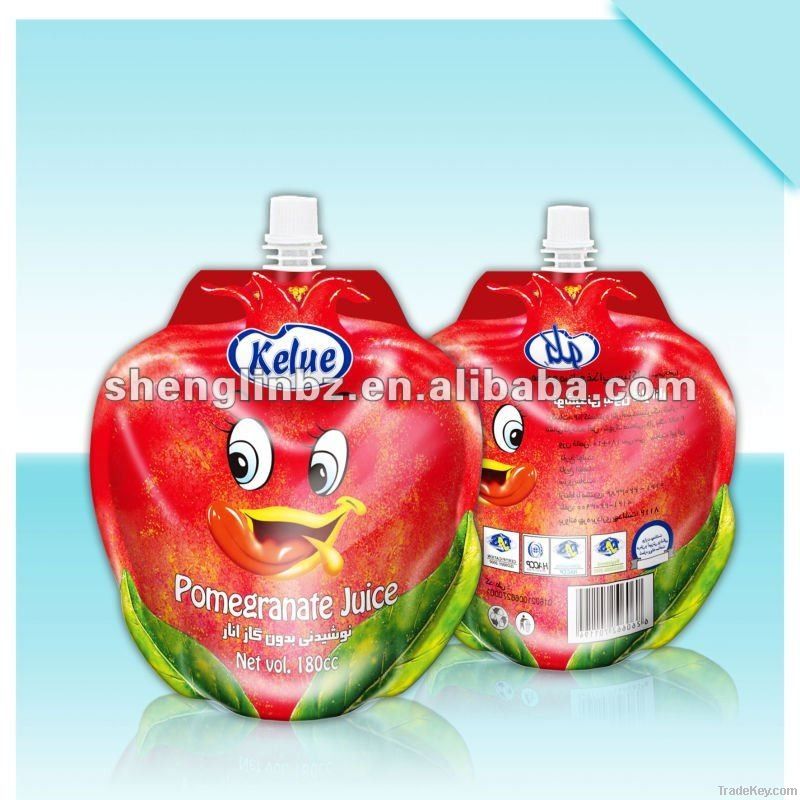 juice drink packaging bag with spout