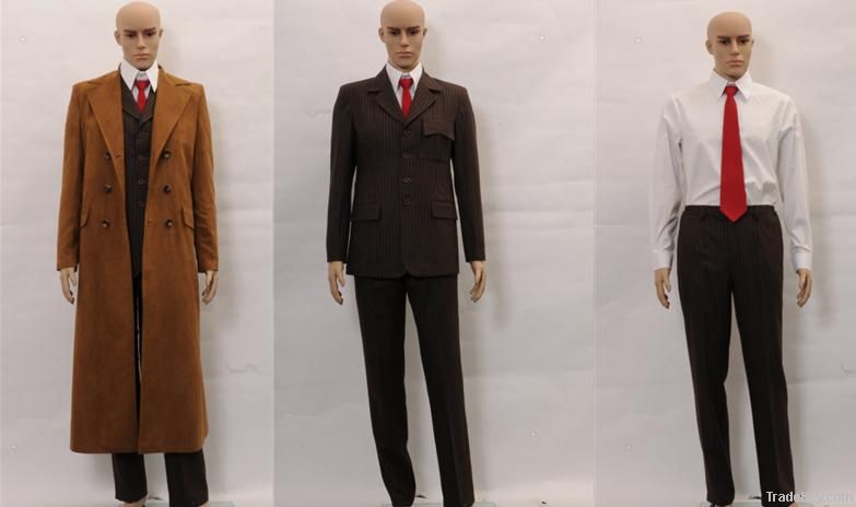 Who is Doctor Dr. Brown 5pcs Costumes set* Long Trench Coat Suit