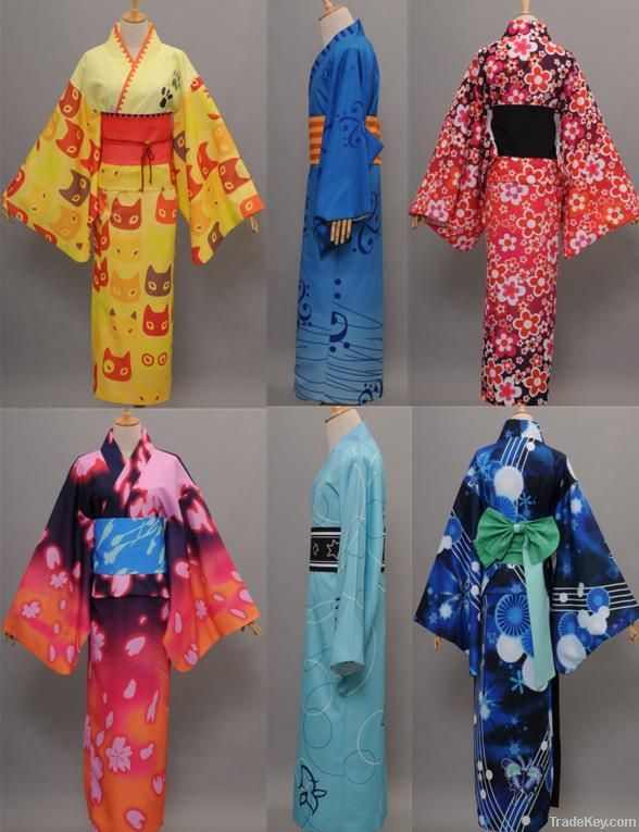 Vocaloid Hatsune Miku Dressing Bathrobe Kimono Cosplay Costume