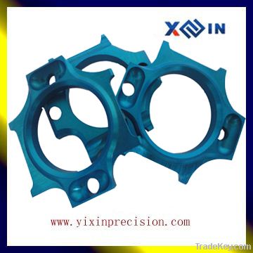 CNC machined parts, cnc milled precision blue anodized aluminum auto p