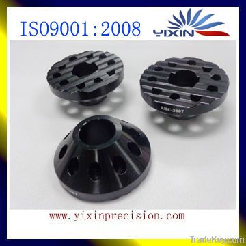 cnc turning and milling black anodized aluminum auto component parts