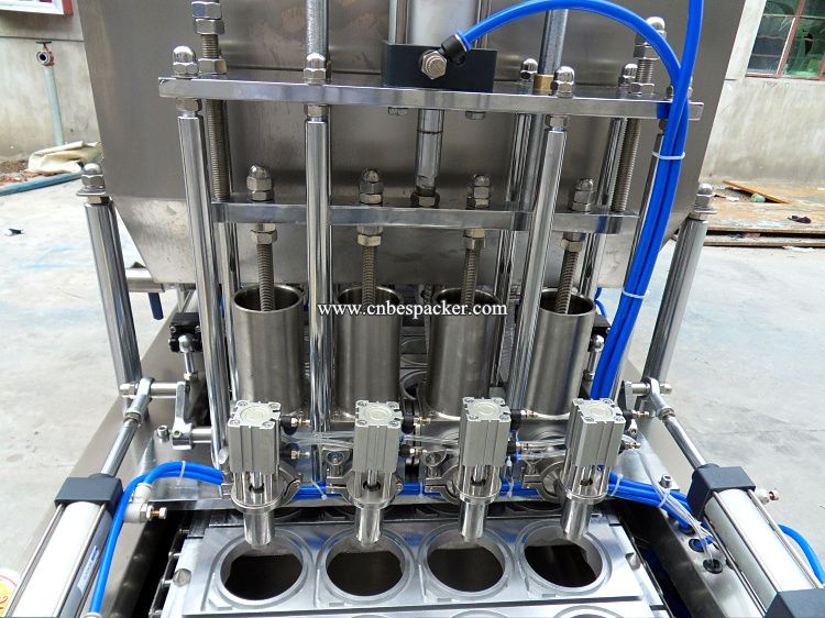 automatic sauces bowl cup filling sealing machine