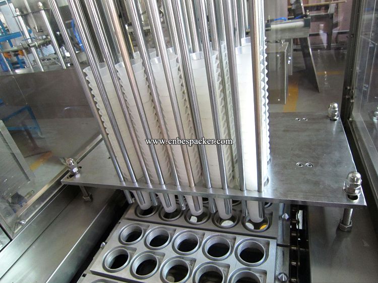 automatic cup filling and sealing machine with windows