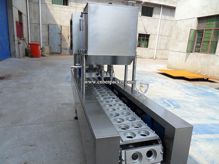 wine cup auto filling and sealing machine