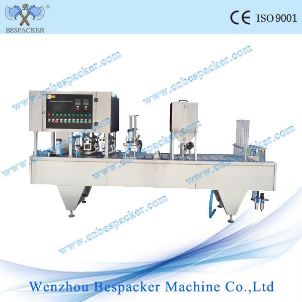 Automatic linear type coffee capsule filling machine jelly cup filling and sealing machine