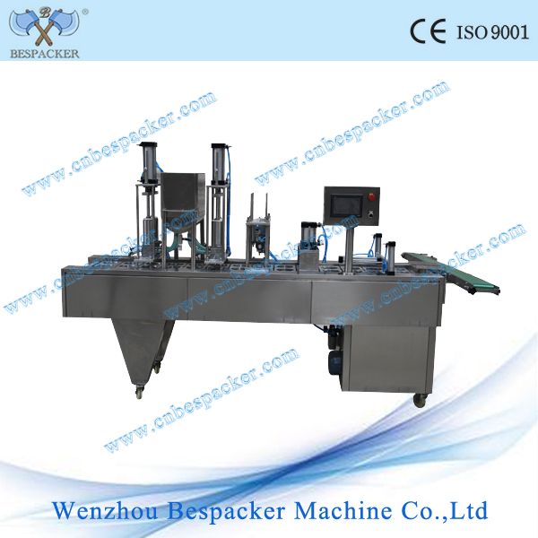 1L bucket automatic sauces cup filling sealing machine