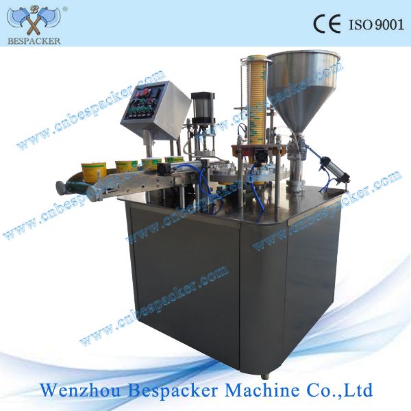 Automatic rotary type paper cup filling and sealing machine juice k cup filling machine
