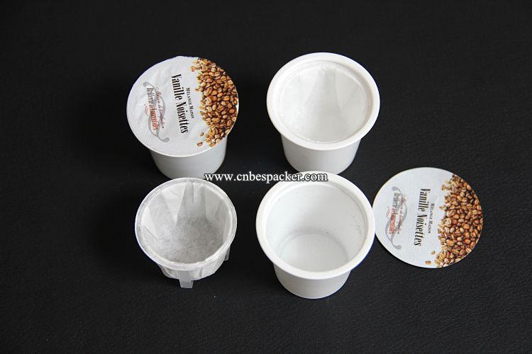 Linear type coffee capsule filling and sealing machine for aluminum foil cup