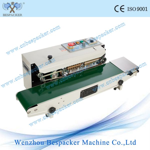 FR-770 high quality continuous band sealer plastic bags sealing machine