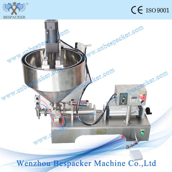 G2WTD Table top plastic bottle milk filling machine with heater and mixer