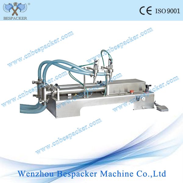 Table top Semi automatic single head mineral water juice filling machine