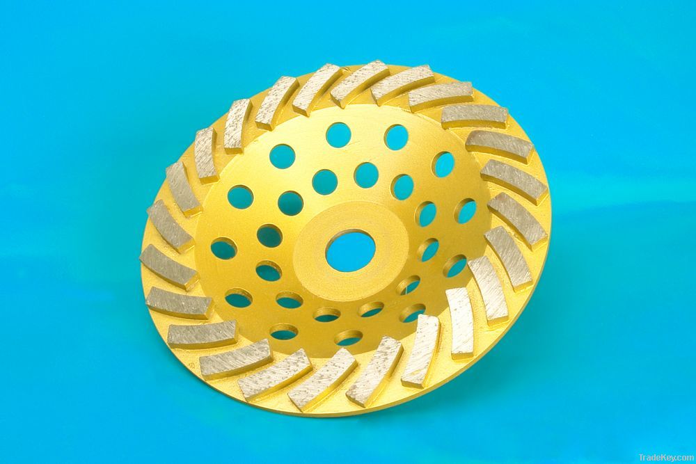 Turbo cup diamond grinding wheel for stone