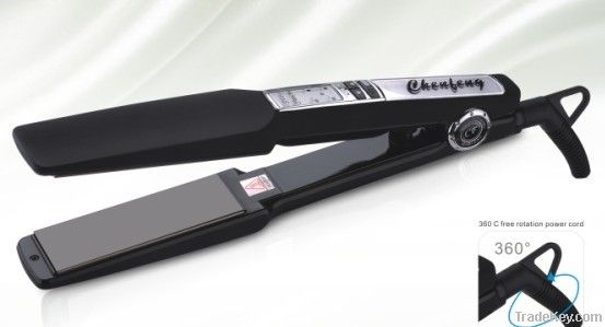 Professional Ceramic plate flat iron with LED hair straightener
