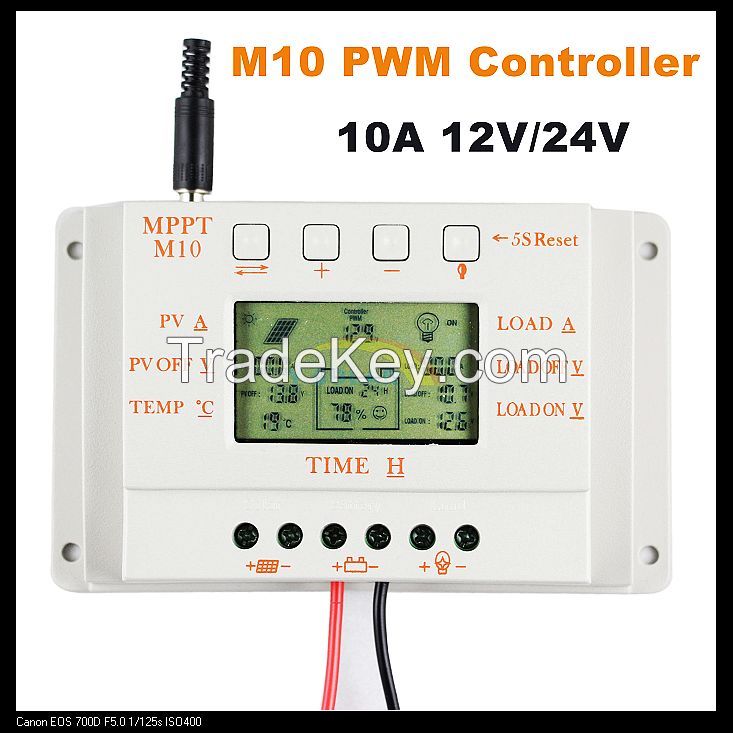M10 10A Solar Lighting charge controller LCD