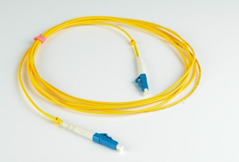 LC Fiber-optic Patch Cord with Low Insertion Loss, RoHS Directive-compliant