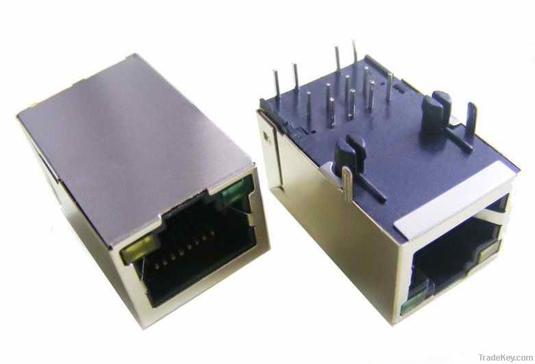 1x1 RJ45 TAB-UP Modular Jack for Gigabit Ethernet