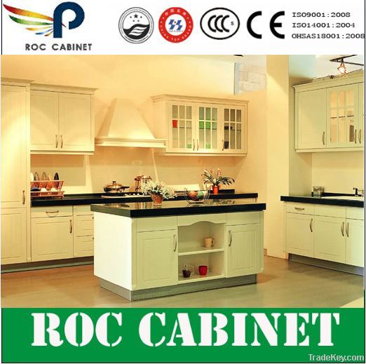 China new style solid wood kitchen cabinet