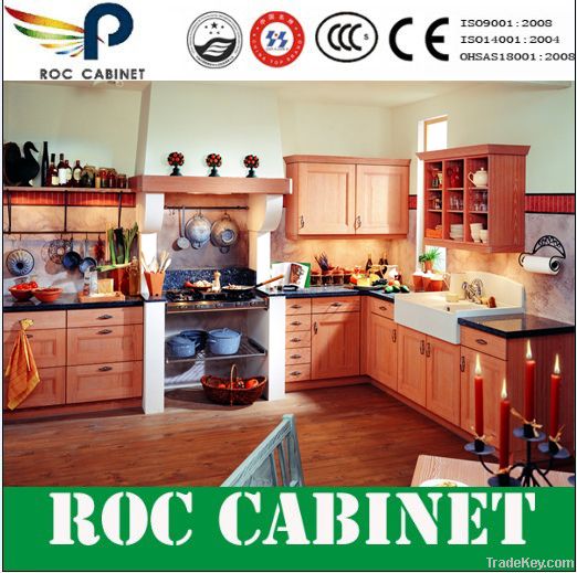 2013 China new style solid wood kitchen cabinets direct sale