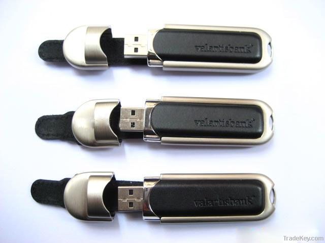 Factory supply leather usb flash drives with your logo free