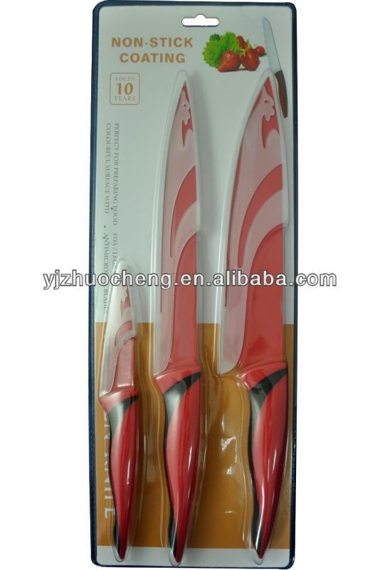 hot sale 3PC non-stick kitchen knife set