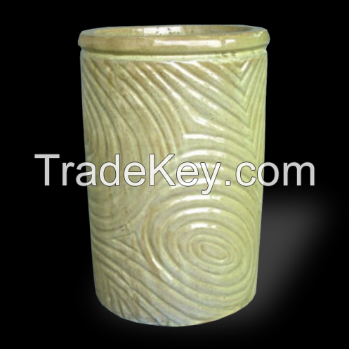 Tall Round and Oval Ceramic Outdoor Vase