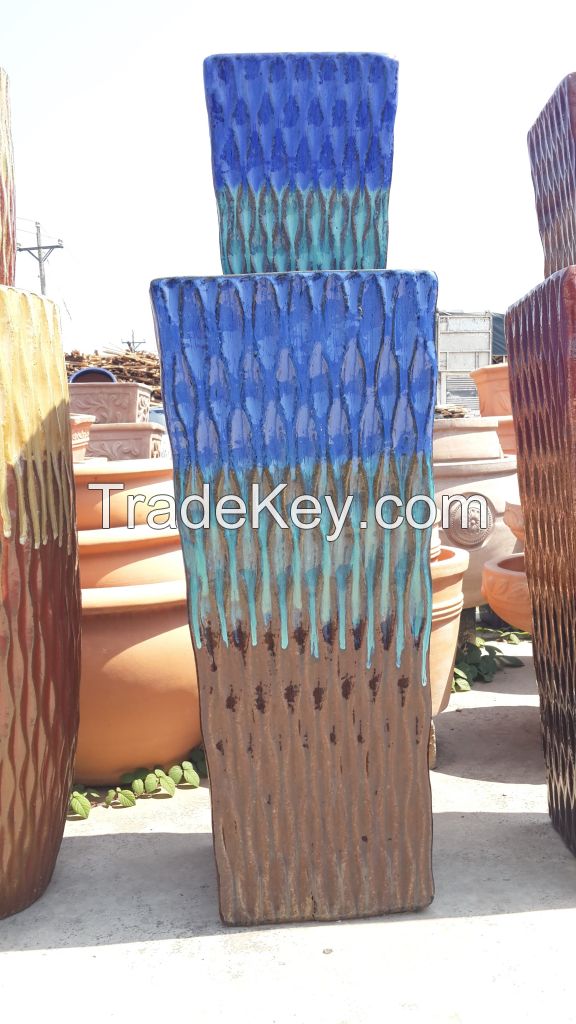 Clay Outdoor glazed ceramic planters