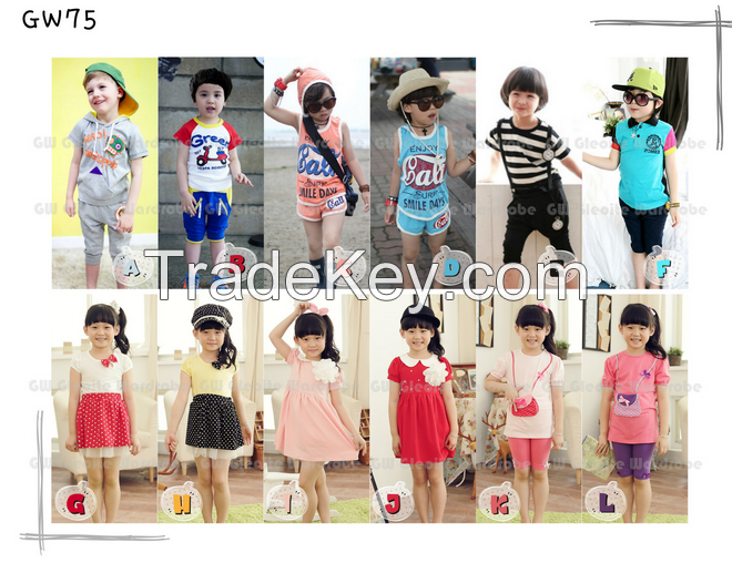 Supply Original Pajamas  Gleoite Wardrobe (gw80)  Pajamas For Summer And Autumer 2 To 10 Years