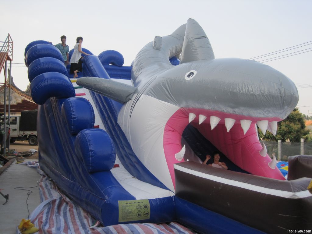inflatable shark slider