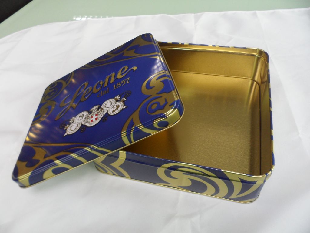 square tin box for moon cake box