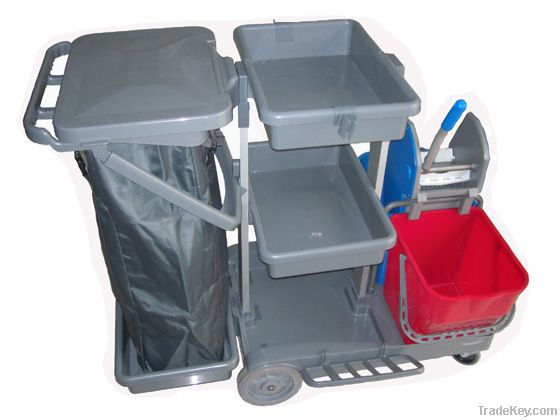 Euro-style (Stainless Stell) Janitor Cart (with cover )