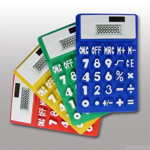 silicone rubber promotional calculator with logo