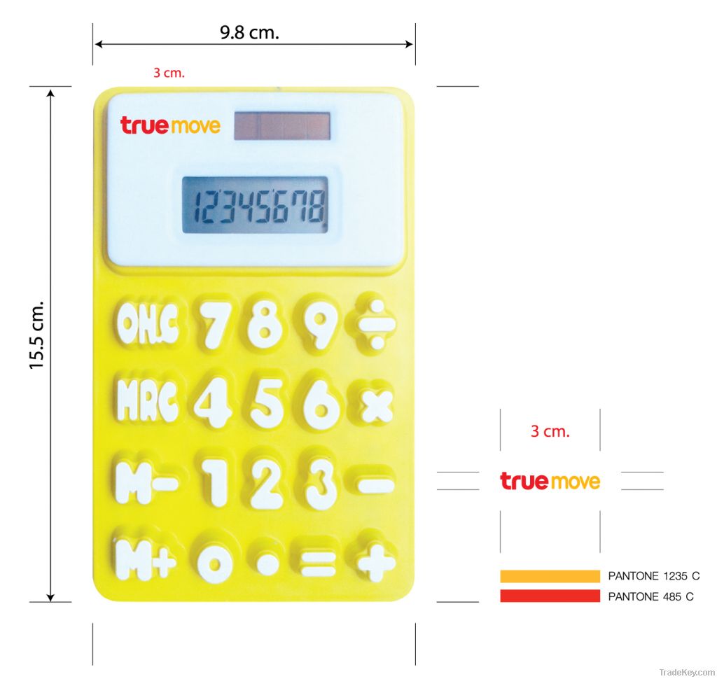 silicone rubber promotional calculator with logo