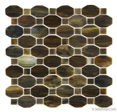 stained glass brown color mosaic