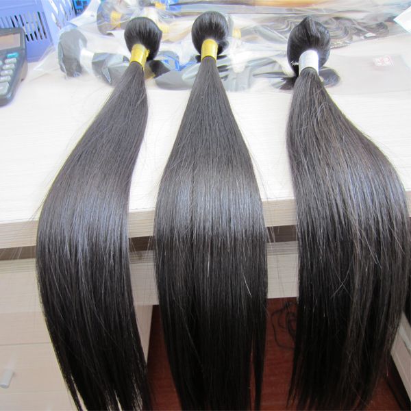 100% Unprocessed Brazilian Virgin Hair  Extension Silky Straight hair style can be dyed any color