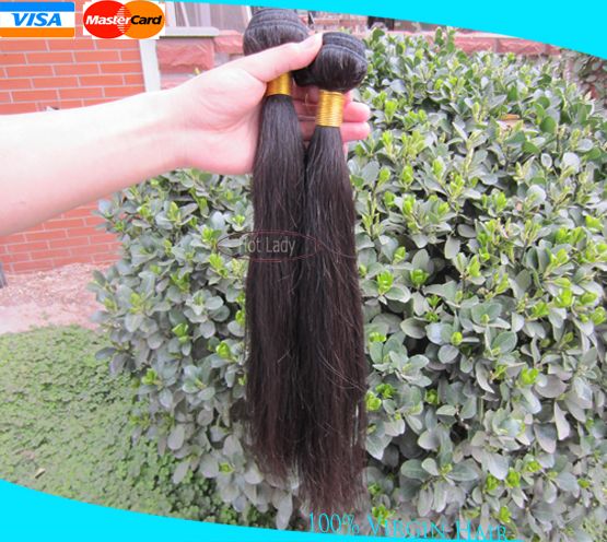 100% Unprocessed Brazilian Virgin Hair  Extension Silky Straight hair style can be dyed any color