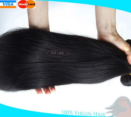 100% Unprocessed Brazilian Virgin Hair  Extension Silky Straight hair style can be dyed any color